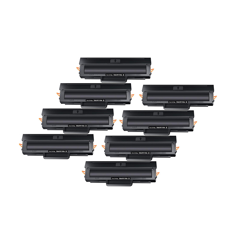 999inks Compatible Eight Pack HP 106A Black Standard Capacity Toner Cartridges