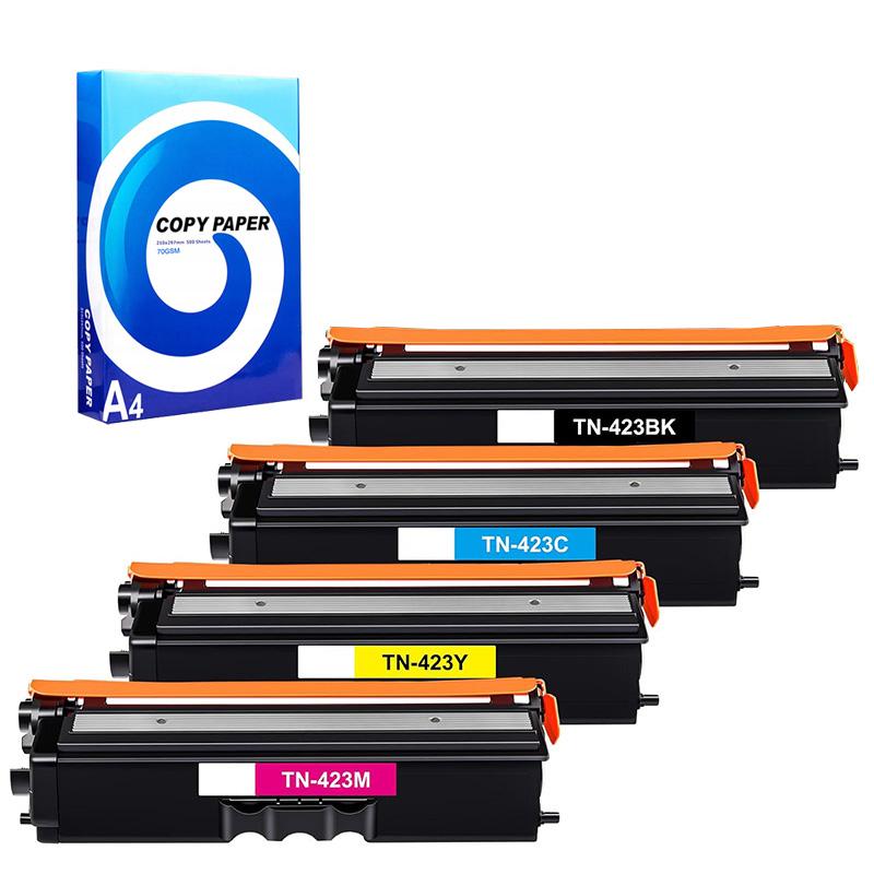 Compatible Multipack Brother TN423 1 Full Set Laser Toner Cartridges + Free Paper