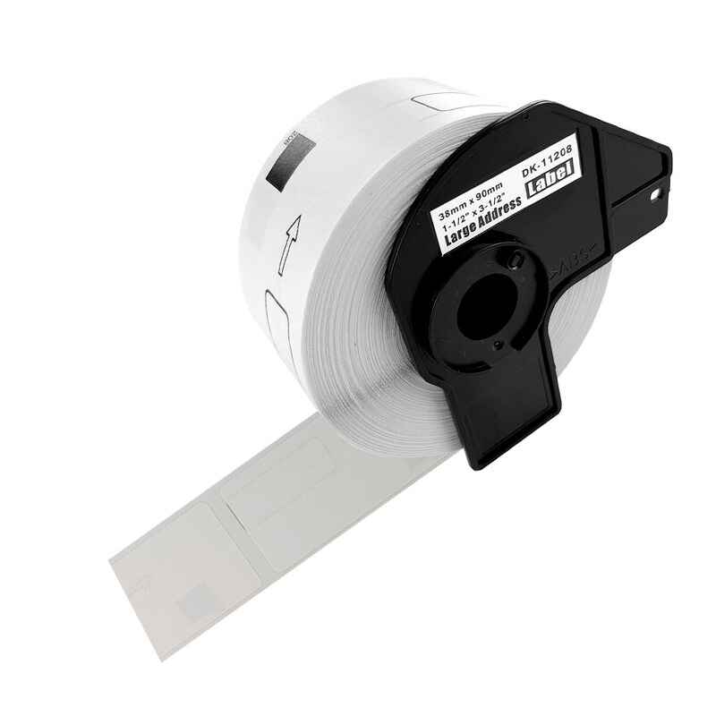 999inks Compatible Brother DK-11221 Square Label Tape (23mm x 23mm) Black on White x 1000