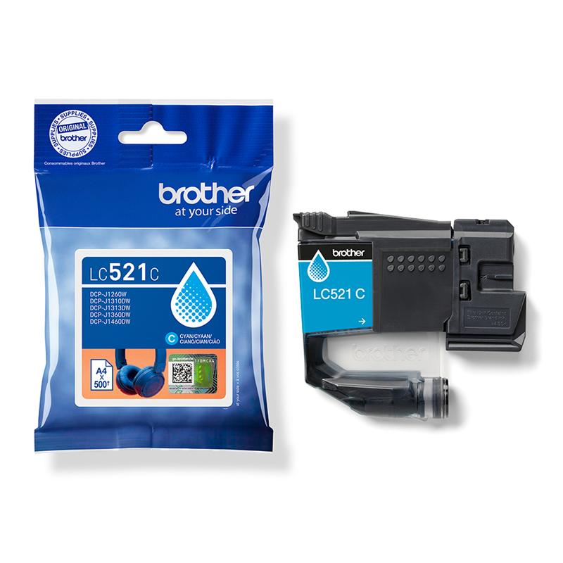 Brother LC521C Cyan Original Ink Cartridge