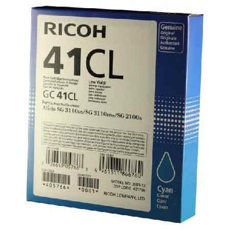 Ricoh 405766 Cyan Original Low Capacity Ink Cartridge
