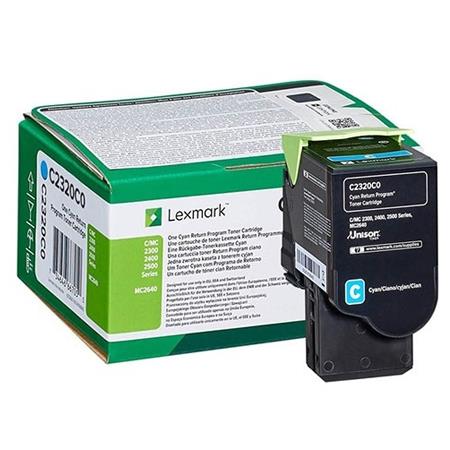 Lexmark C2320C0 Cyan Original Standard Capacity Return Program Toner Cartridge
