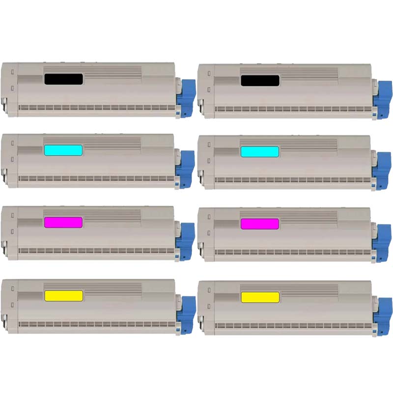 999inks Compatible Multipack OKI 45862814/18 2 Full Sets High Capacity Laser Toner Cartridges