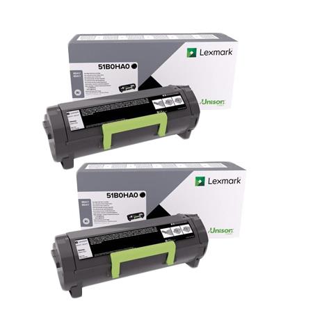 Lexmark 51B0HA0 Black Original High Capacity Laser Toner Cartridge Twin Pack