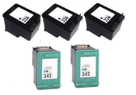 999inks Compatible Multipack HP 336/342 2 Full Sets + 1 Extra Black Inkjet Printer Cartridges