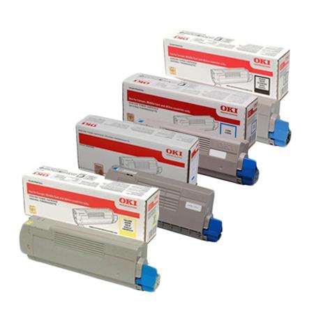 OKI 46508709-12 Full Set Original High Capacity Laser Toner Cartridges