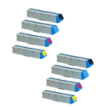 999inks Compatible Multipack OKI 45536509/12 2 Full Sets Laser Toner Cartridges