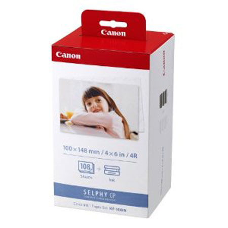 Canon KP-108IN (3115B001AA) Original Colour Ink & Paper 3 Pack
