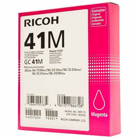 Ricoh 405763 Magenta Original Standard Capacity Ink Cartridge