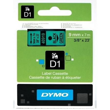 Dymo 45019 (S0720590) Original Label Tape (12mm x 7m) Black On Green