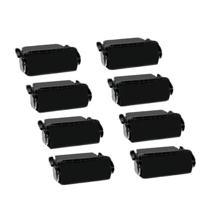 999inks Compatible Eight Pack Lexmark 12A0725 Black Laser Toner Cartridges