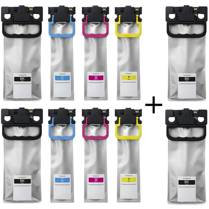 999inks Compatible Multipack Epson T01C1/4 2 Full Sets + 2 FREE BLACK Inkjet Printer Cartridges