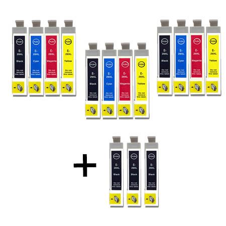 999inks Compatible Multipack Epson T2991/94 3 Full Sets + 3 FREE Black Inkjet Printer Cartridges