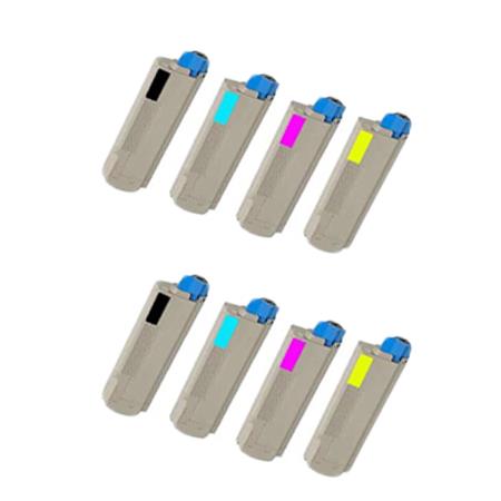 999inks Compatible Multipack OKI 42918925/28 2 Full Sets High Capacity Laser Toner Cartridges