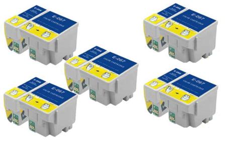 999inks Compatible Multipack Epson T066/67 5 Full Sets Inkjet Printer Cartridges