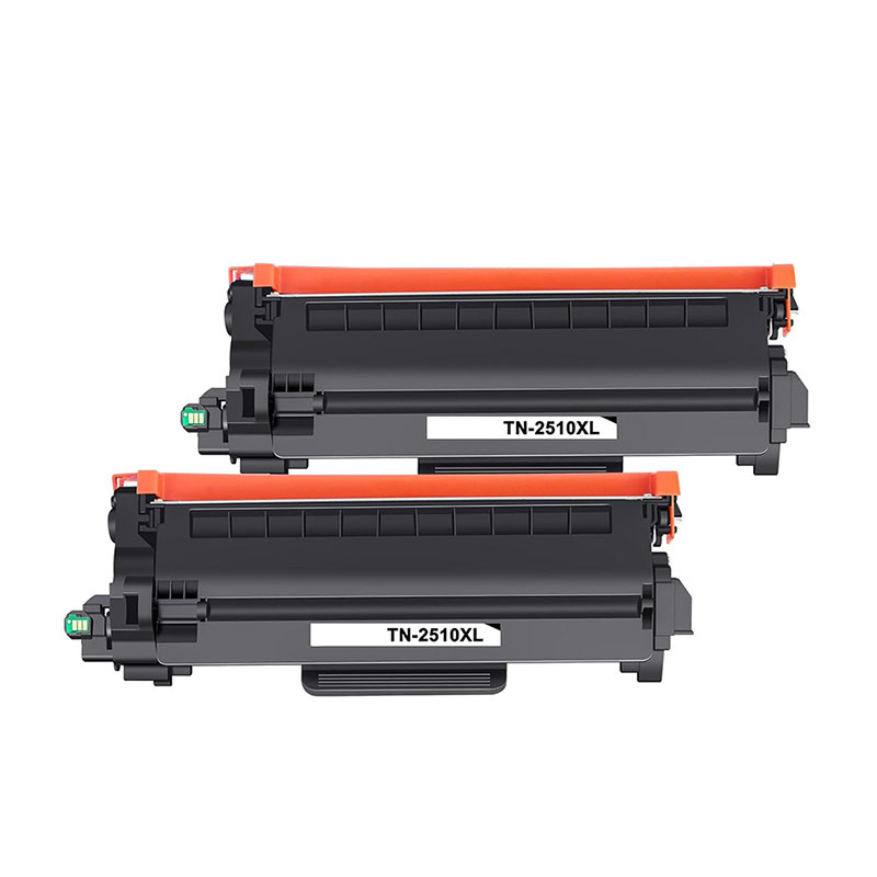 999inks Compatible Twin Pack Brother TN2510XL Black High Capacity Laser Toner Cartridges