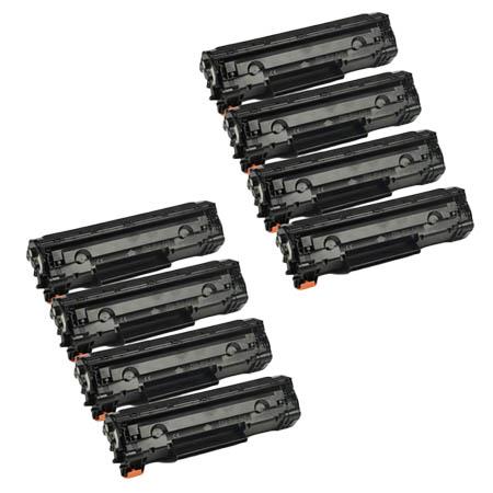 999inks Compatible Eight Pack Canon 726 Black Laser Toner Cartridges