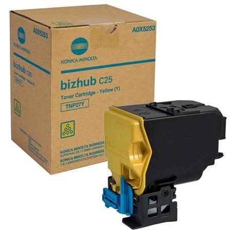 Konica Minolta TNP-27Y Yellow Original Toner Cartridge (A0X5253)