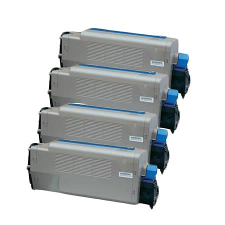 999inks Compatible Quad Pack OKI 44661802 Black Laser Toner Cartridges