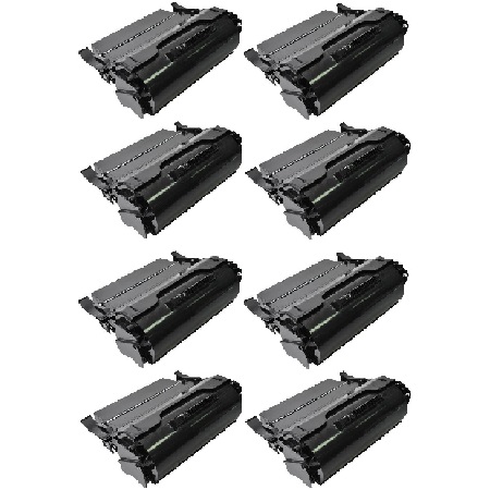 999inks Compatible Eight Pack Lexmark T650A11E Black High Capacity Laser Toner Cartridges