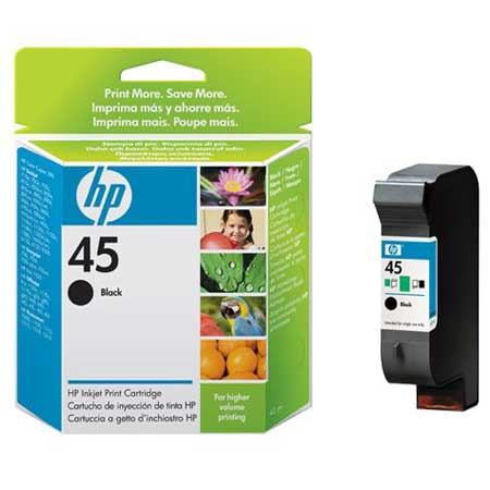 HP 45 Black Original Inkjet Print Cartridge (51645AE)