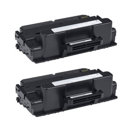 999inks Compatible Twin Pack Dell 593-BBBJ Black Laser Toner Cartridges