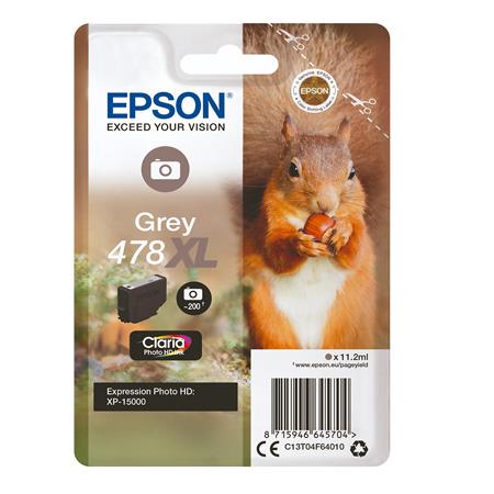 Epson 478XL Grey Original Claria Photo HD High Capacity Ink Cartridge (Squirrel)