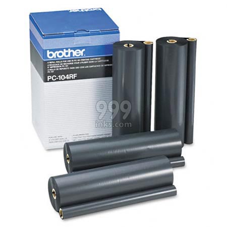 Brother PC104RF Black Original Ribbon Refills x 4  (PC-104RF)