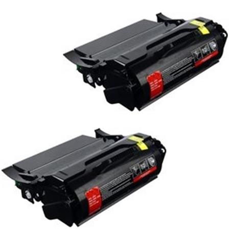 999inks Compatible Twin Pack Lexmark X651H21E Black High Capacity Laser Toner Cartridges