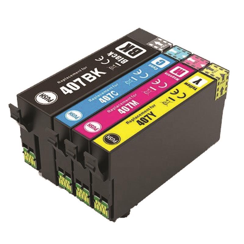 999inks Compatible Multipack Epson 407BK/C/M/Y 1 Full Set Inkjet Printer Cartridges