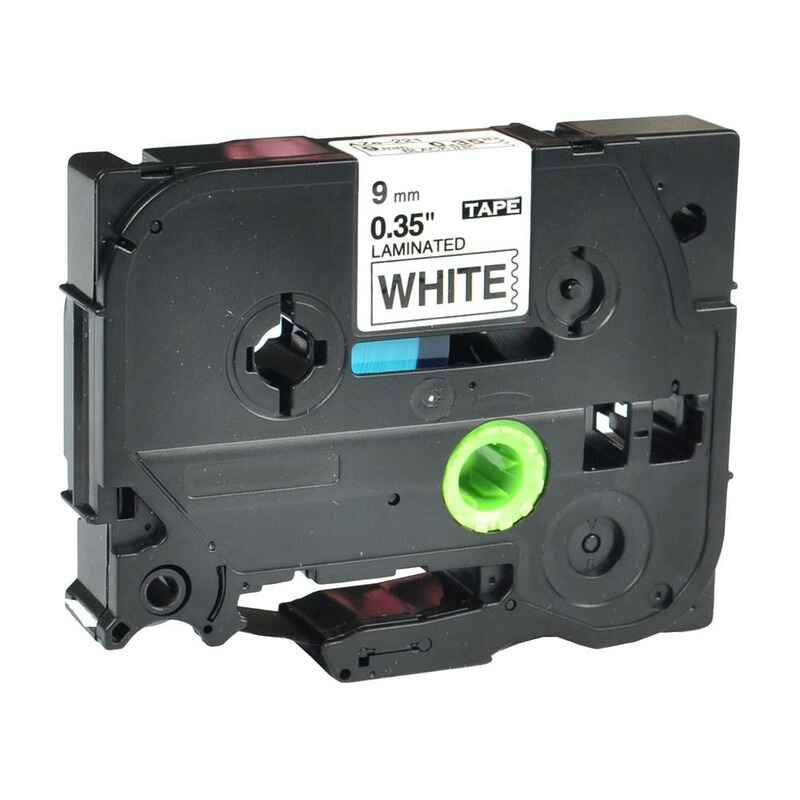 999inks Compatible Brother TZe221 P-Touch Label Tape - 3/8 x 26 ft (9mm x 8m) Black on White