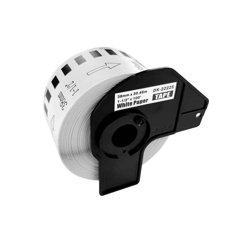 999inks Compatible Brother DK-22225 Continuous Label Tape (38mm x 30.48m) Black on White