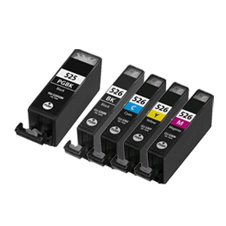 999inks Compatible Multipack Canon PGI-525 and CLI-526BK/C/M/Y 1 Full Set Inkjet Printer Cartridges