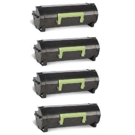999inks Compatible Quad Pack Lexmark 522H Black Laser Toner Cartridges