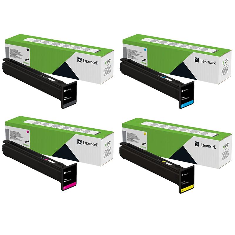 Lexmark 77L20K0/Y0 Full Set Original Return Program Laser Toner Cartridges