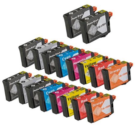 999inks Compatible Multipack Epson T1590 2 Full Sets + 2 FREE Black Inkjet Printer Cartridges
