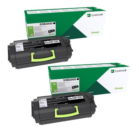 Lexmark 53B2000 Black Standard Capacity Original Laser Toner Cartridge Twin Pack