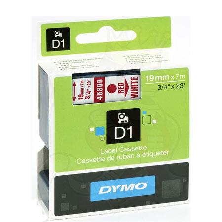Dymo 40915 (S0720700) Original Label Tape (9mm x 7m) Red On White