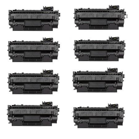 999inks Compatible Eight Pack Canon 719H Black High Capacity Laser Toner Cartridges