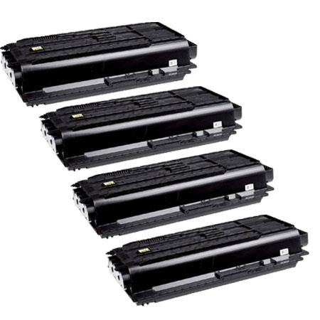 999inks Compatible Quad Pack Kyocera TK-7125 Black Laser Toner Cartridges