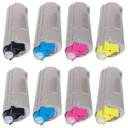999inks Compatible Multipack OKI 44844505/08 2 Full Sets Laser Toner Cartridge
