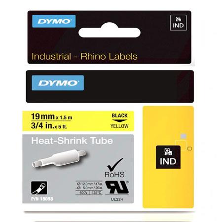 Dymo 18058 (S0718340) Original Label Tape (19mm x 1.5m) Black On Yellow