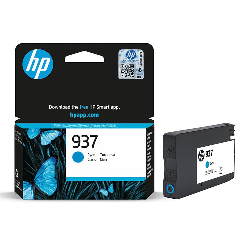 HP 937 (4S6W2NE) Cyan Original Standard Capacity Ink Cartridge