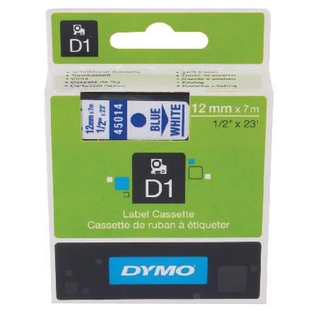 Dymo 45014 (S0720540) Original Label Tape (12mm x 7m) Blue On White