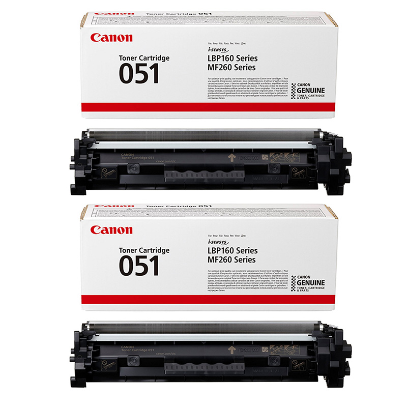 Canon 051 Black Standard Capacity Oringinal Laser Toner Cartridge Twin Pack