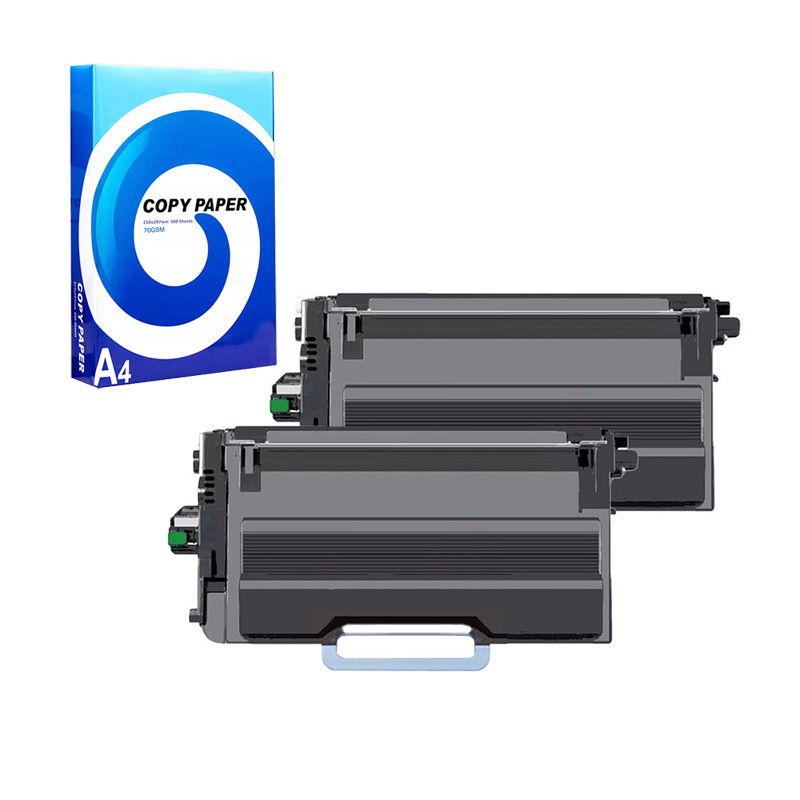 Compatible Twin Pack Brother TN3610 Black Extra High Capacity Laser Toner Cartridges + Free Paper