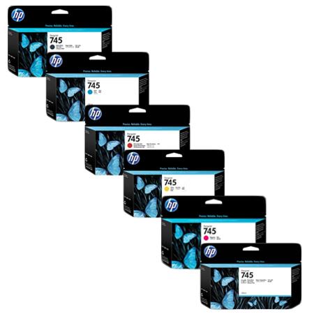 HP 745/F9J99A Full Set Original Standard Capacity Inkjet Printer Cartridges