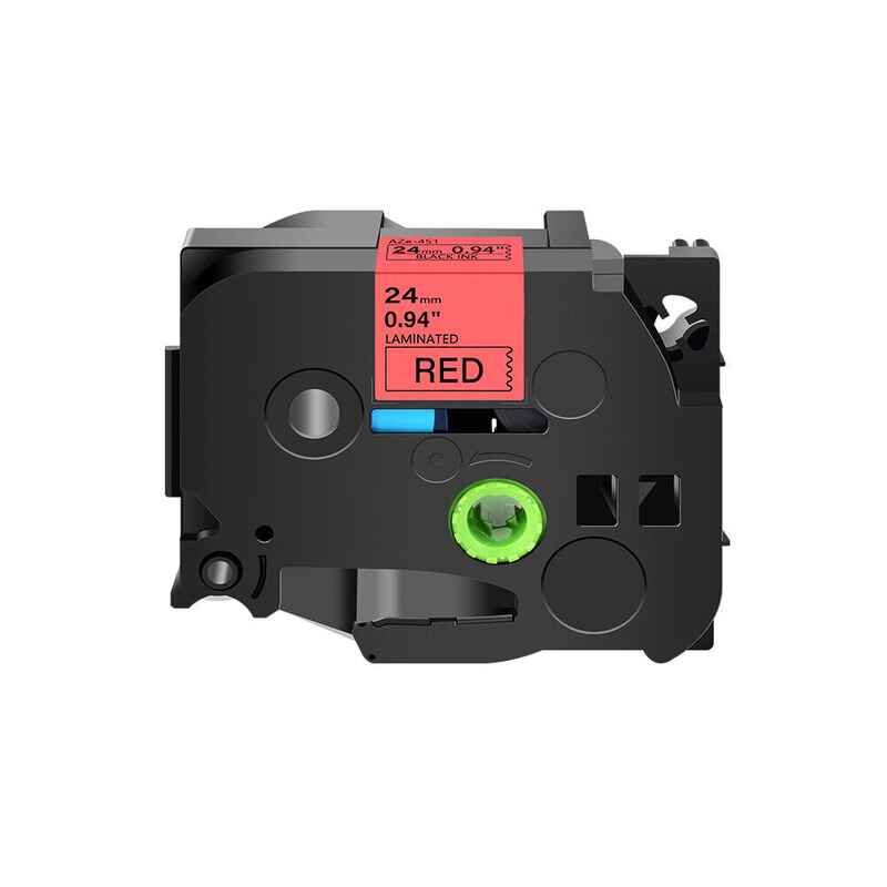 999inks Compatible Brother TZe-451 P-Touch Label Tape (24mm x 8m) Black On Red