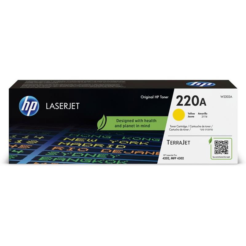 HP 220A (W2202A) Yellow Original Standard Capacity Toner Cartridge
