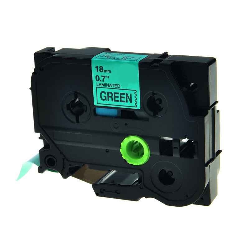 999inks Compatible Brother TZe-741 P-Touch Label Tape (18mm x 8m) Black On Green